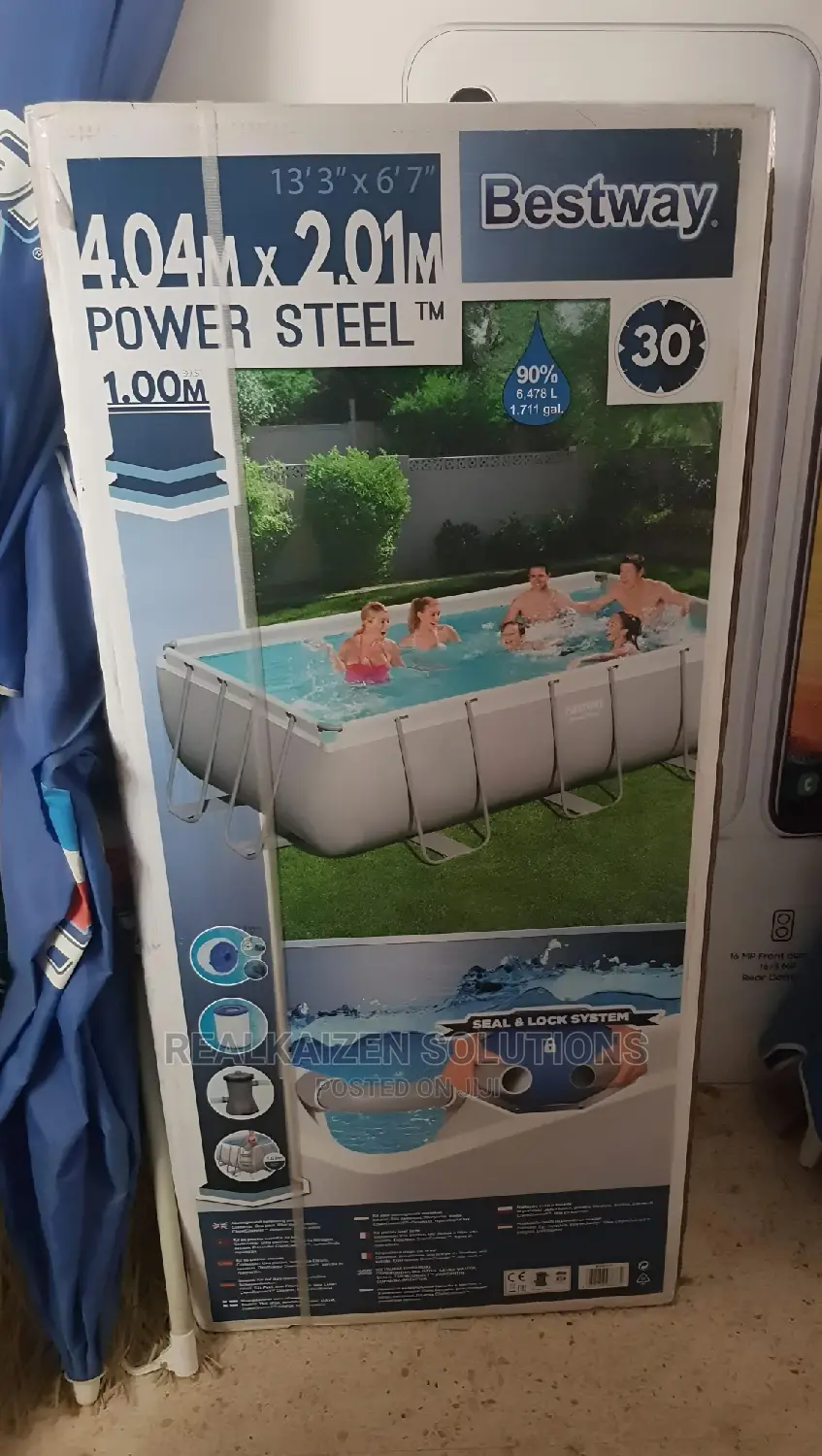 BESTWAY Power Steel Swimming Pool | Ladder | Filter 4mx2mx1m