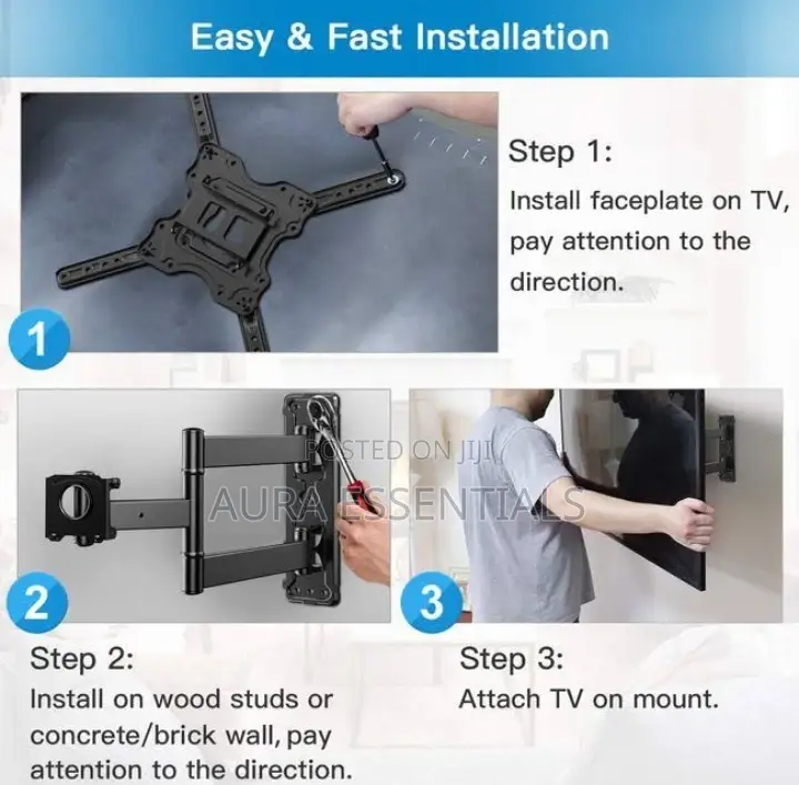 TV Wall Mount Swivel Tilts Extension Heavy Duty Tv Wall Brac