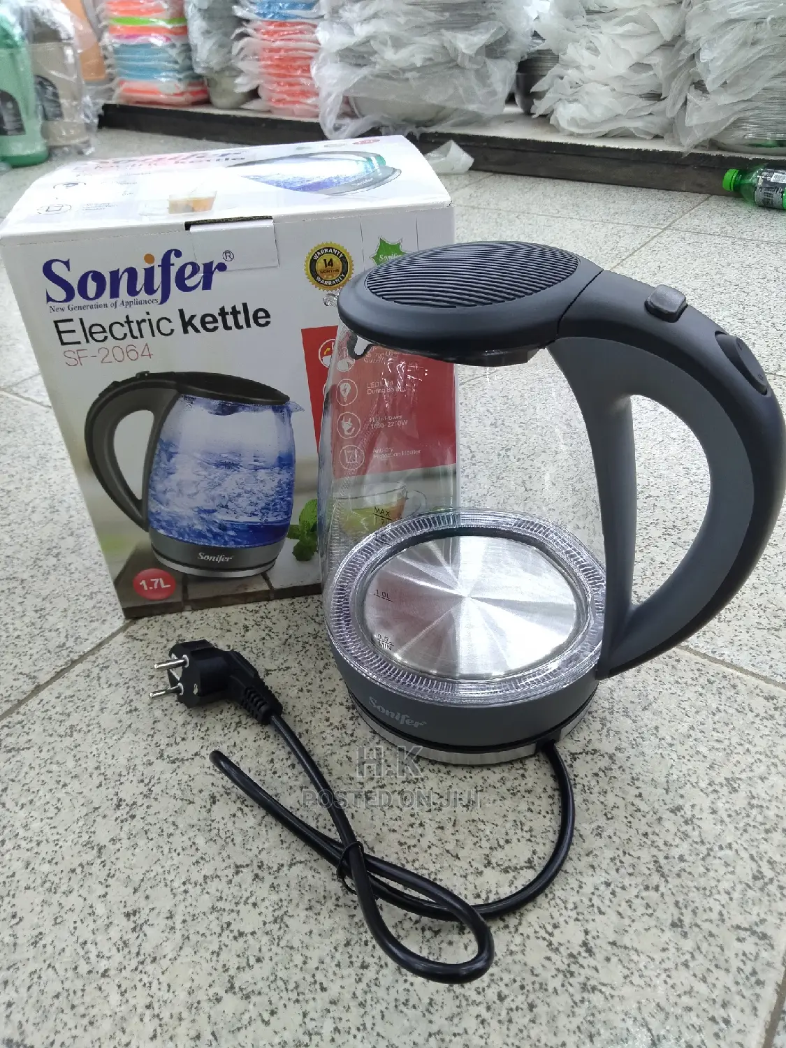 1.7L Glass Electric Kettle (Sonifer)