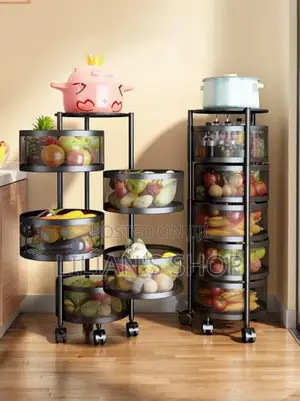 Multilayer Kitchen Rotating Vegetable Storage Rack