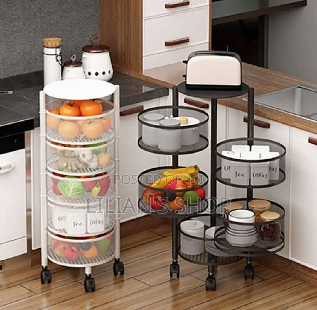 Multilayer Kitchen Rotating Vegetable Storage Rack