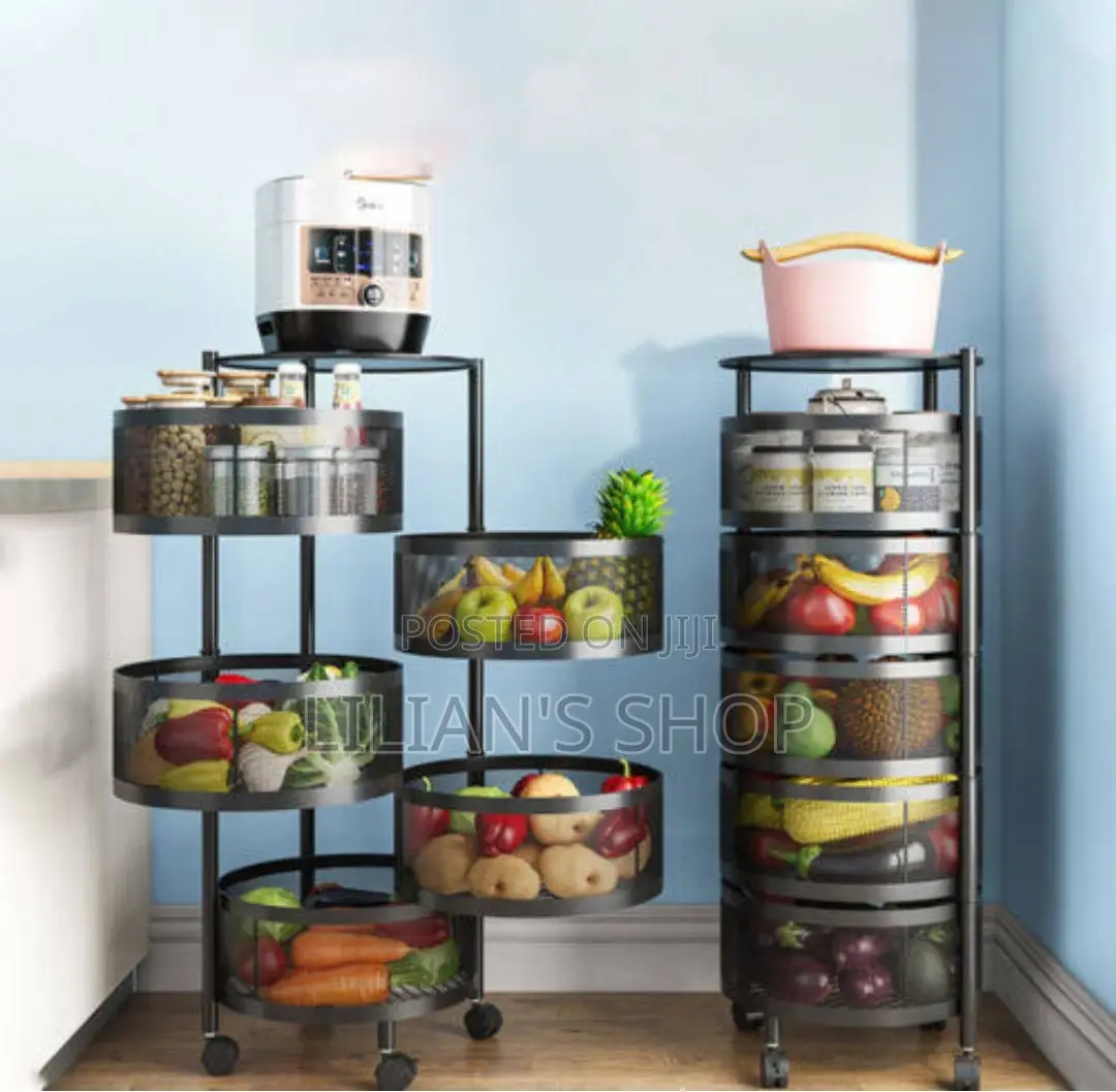Multilayer Kitchen Rotating Vegetable Storage Rack