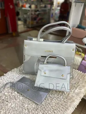 3pcs Ladies Designer Handbags- Grey