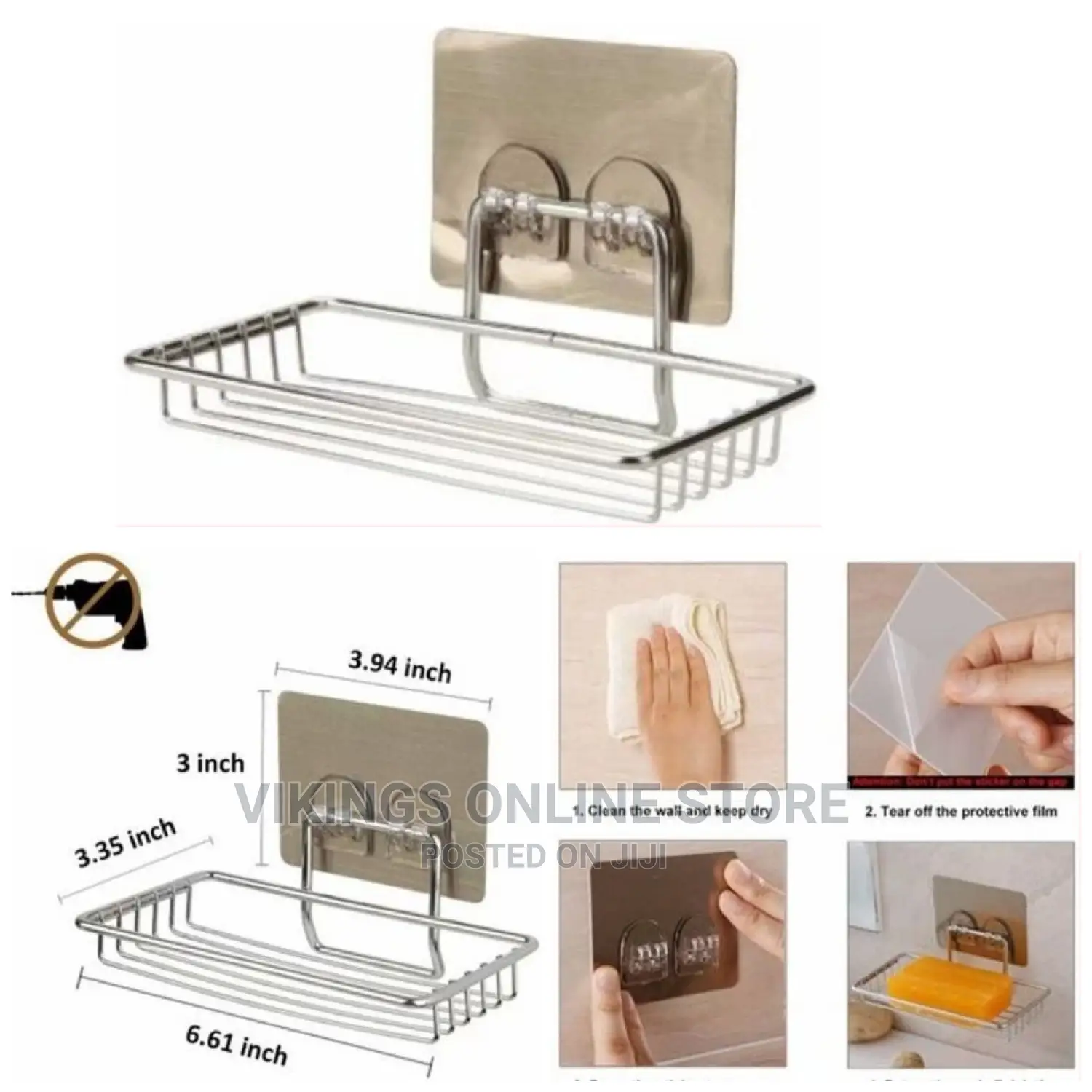 Mounted Kitchen, Bathroom Sponge Soap Dish Holder Dispenser