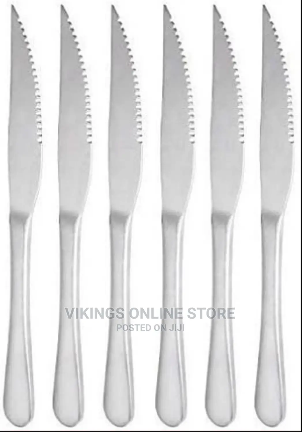 6 Pieces of Table Steak Knives Cutlery Set, Silver