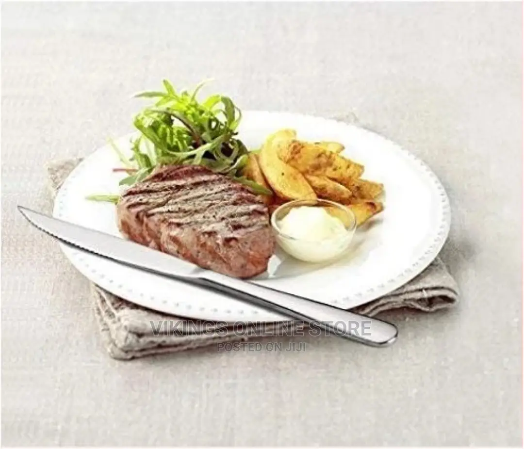 6 Pieces of Table Steak Knives Cutlery Set, Silver