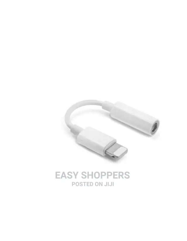 Audio Jack To Lightning Adapter Cable For iPhone - White