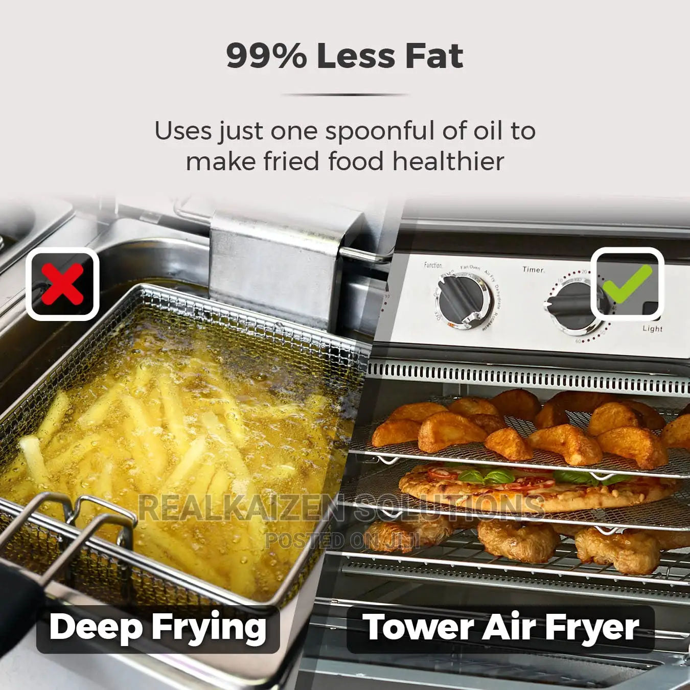 UK TOWER 22L Air Fryer Oven With Rapid Air Circulation 1600W