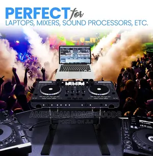 Pyle DJ Metallic Controller/Laptop Stand, Wt Upto 33lbs/15kg