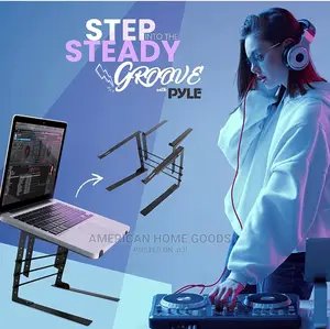 Pyle DJ Metallic Controller/Laptop Stand, Wt Upto 33lbs/15kg