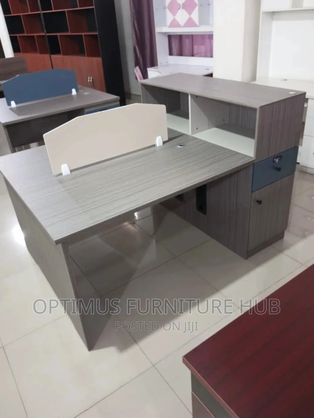 Work Station (Gray, 2 Seater)