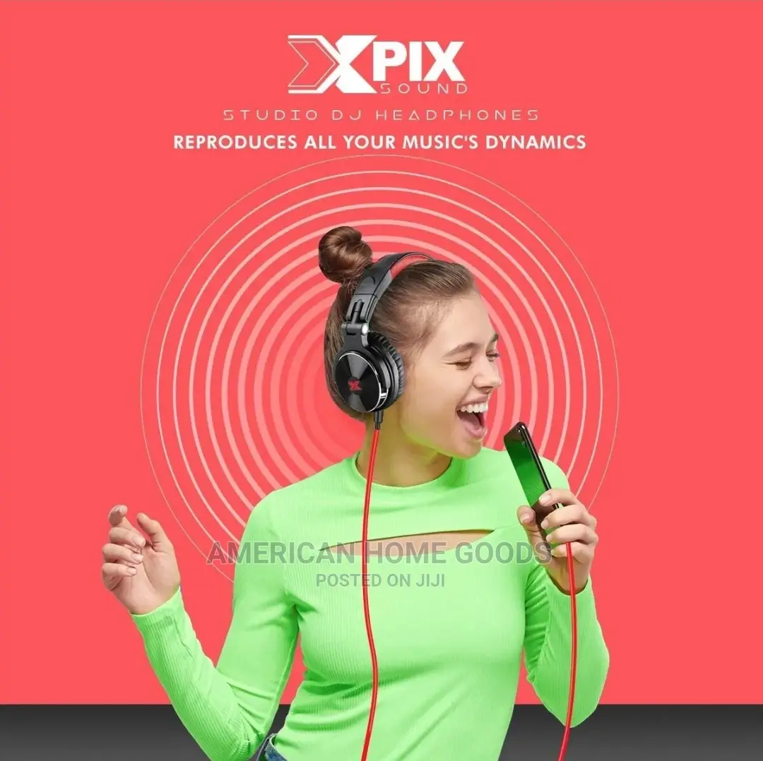 XPIX Pro DJ Headphones, Over Ear Stereo Headphones