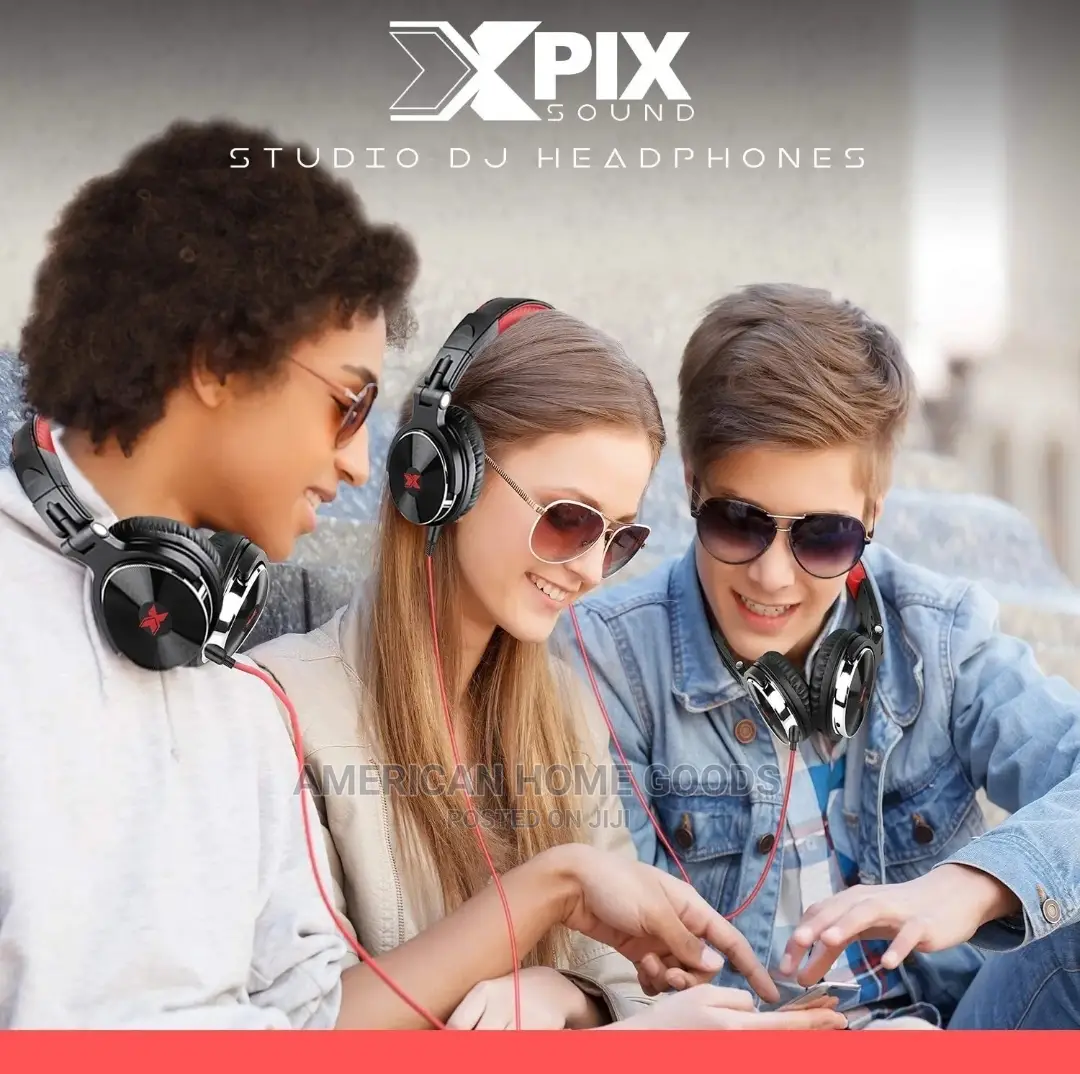 XPIX Pro DJ Headphones, Over Ear Stereo Headphones
