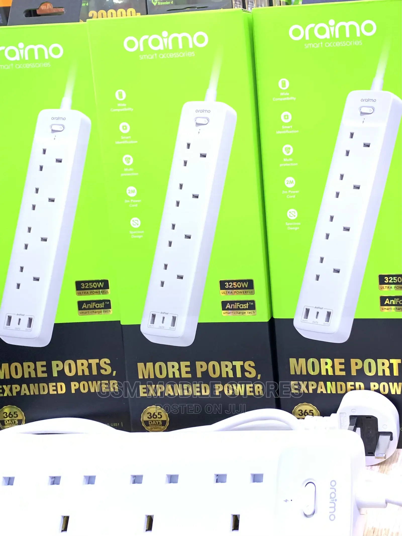 Powerhub Smart Fast Charging 3 USB Ports Massive Extension