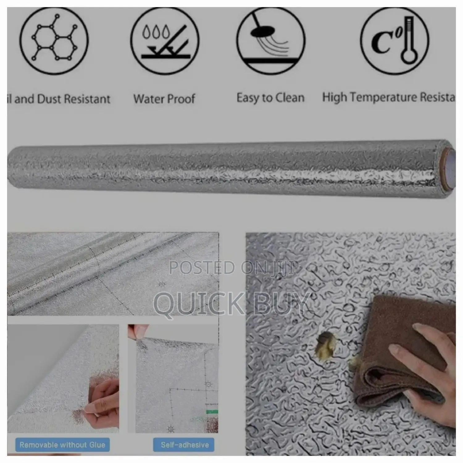Self-Adhesive Aluminium Foil Kitchen Cabinet Wall Sticker