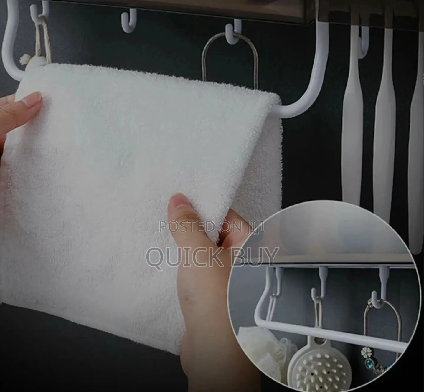 Punch Free Super Bathroom Toothbrush Holder Storage Rack