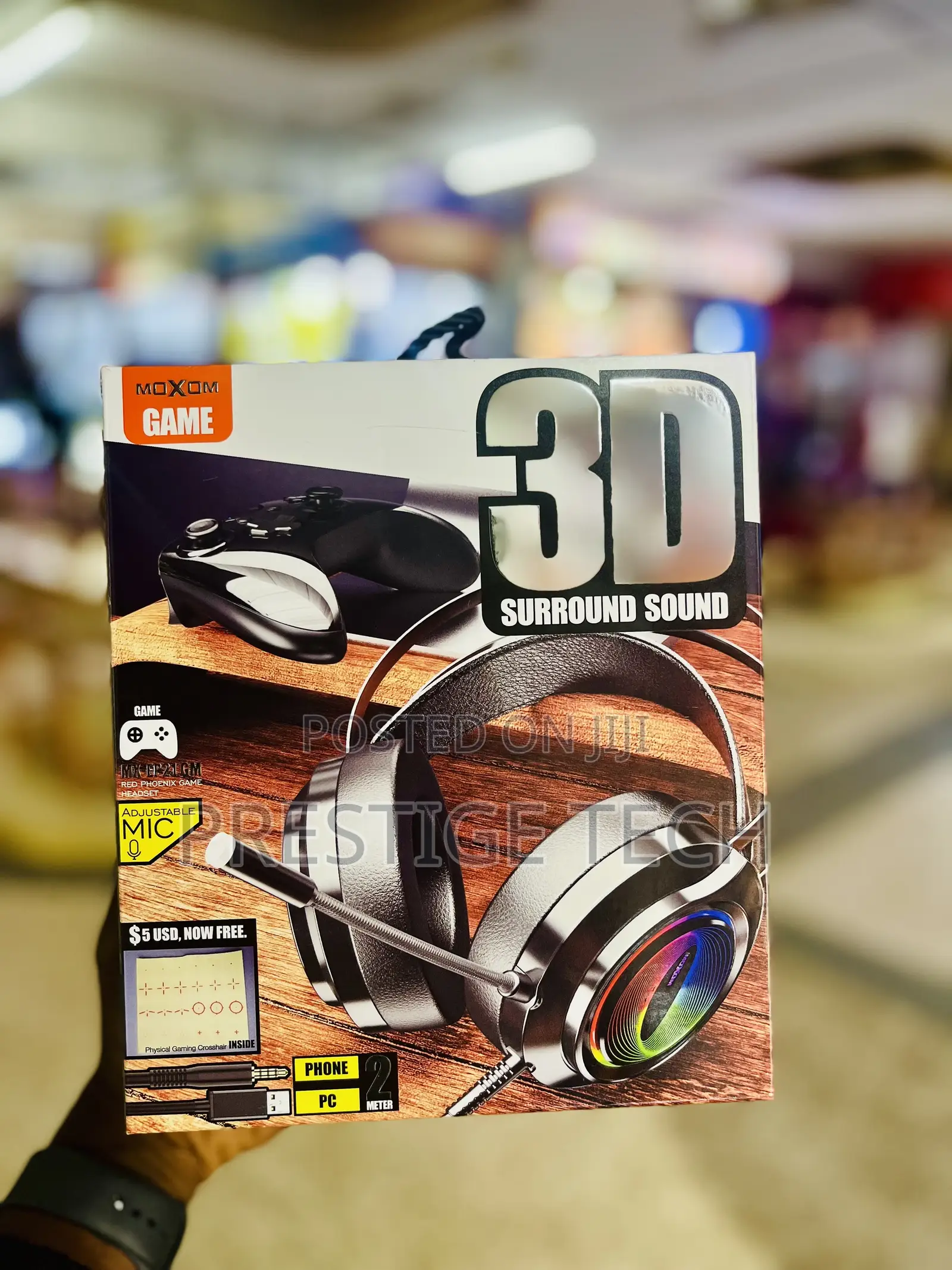 Moxom Gaming and Studio Headphones With 3D Surround Sound