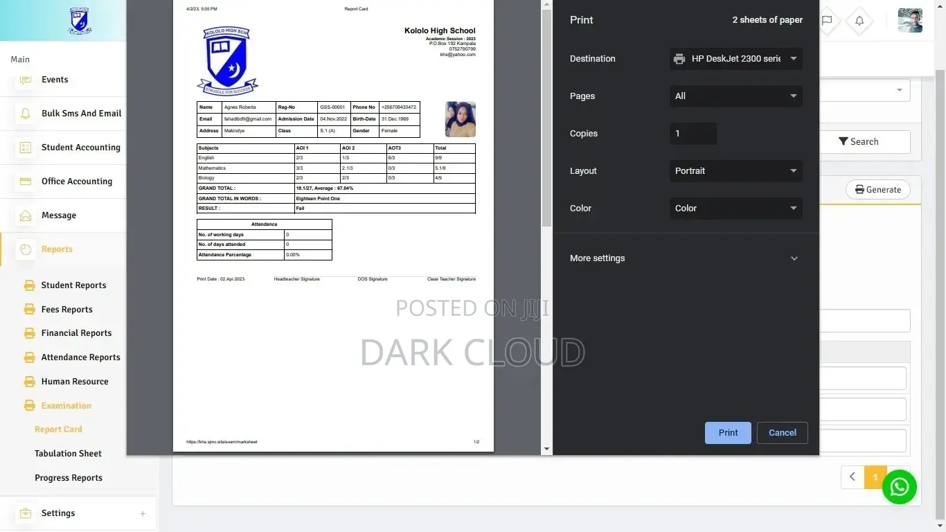 Genuine School Management System(Online Offline) + Website