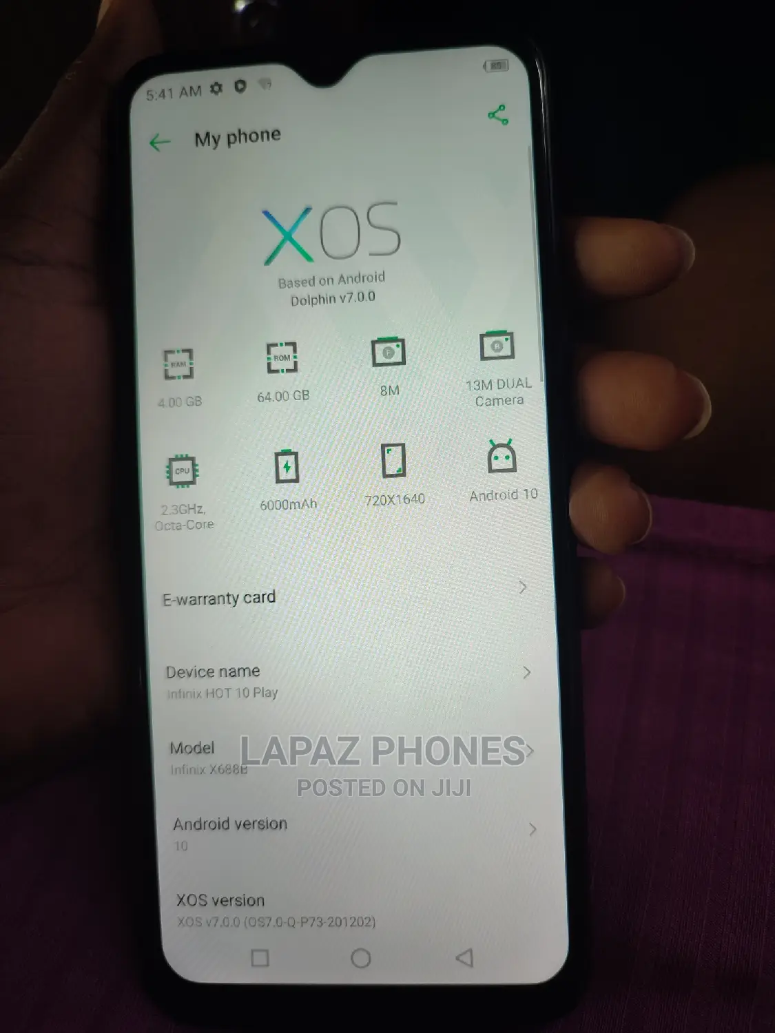Infinix Hot 11 Play 64 GB Black