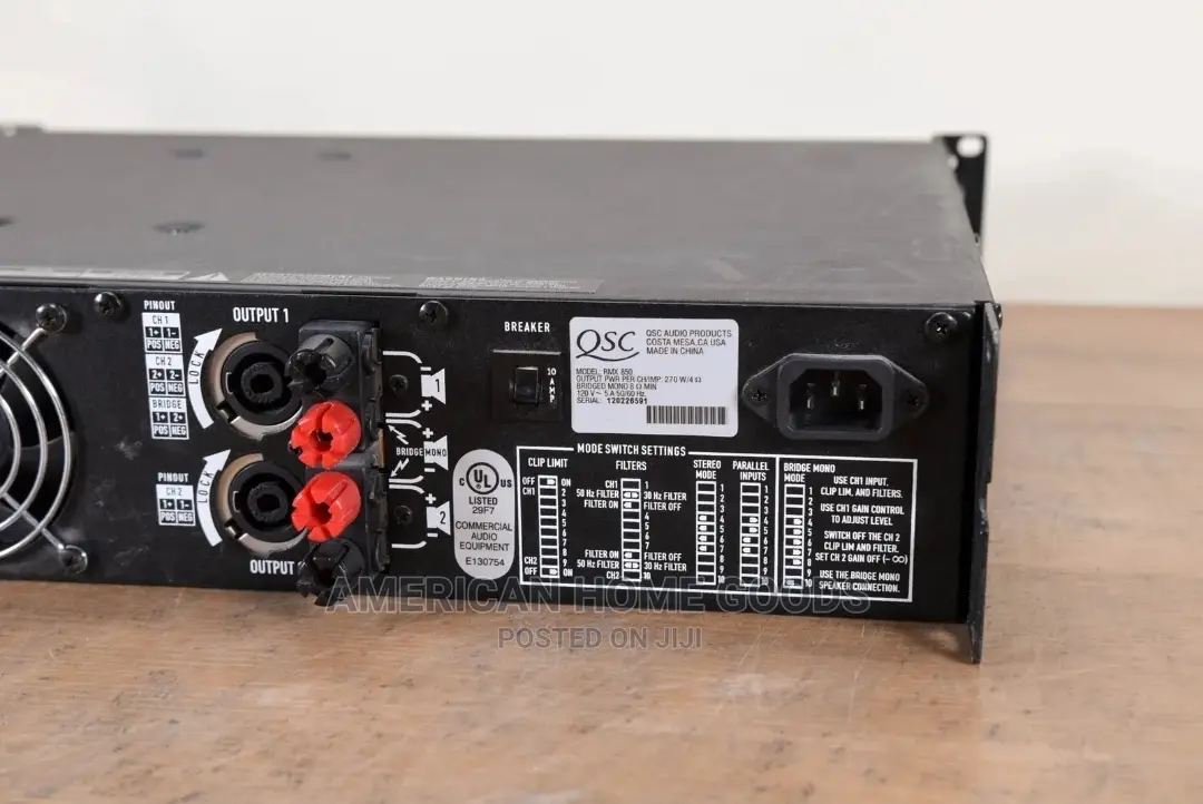 QSC Rmx850 Two-Channel Stereo Power Amplifier