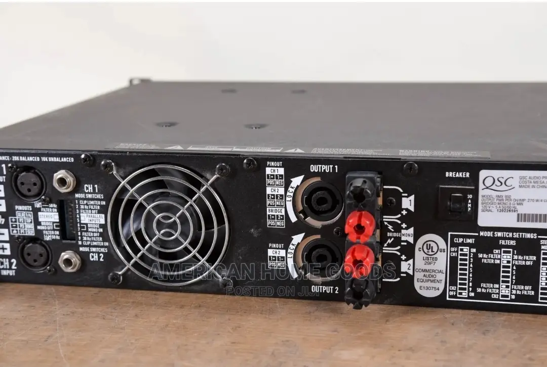 QSC Rmx850 Two-Channel Stereo Power Amplifier