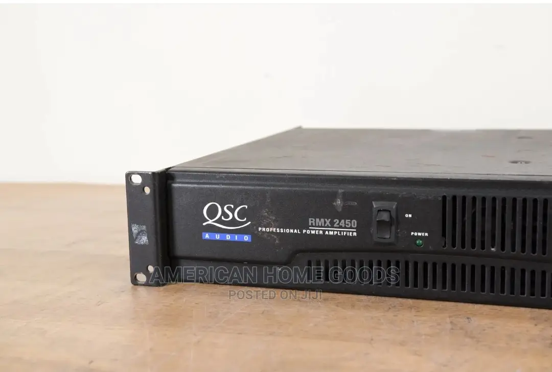 The QSC RMX 2450, 2400 Watts, Two-Channel Stereo Power Amplifiers.