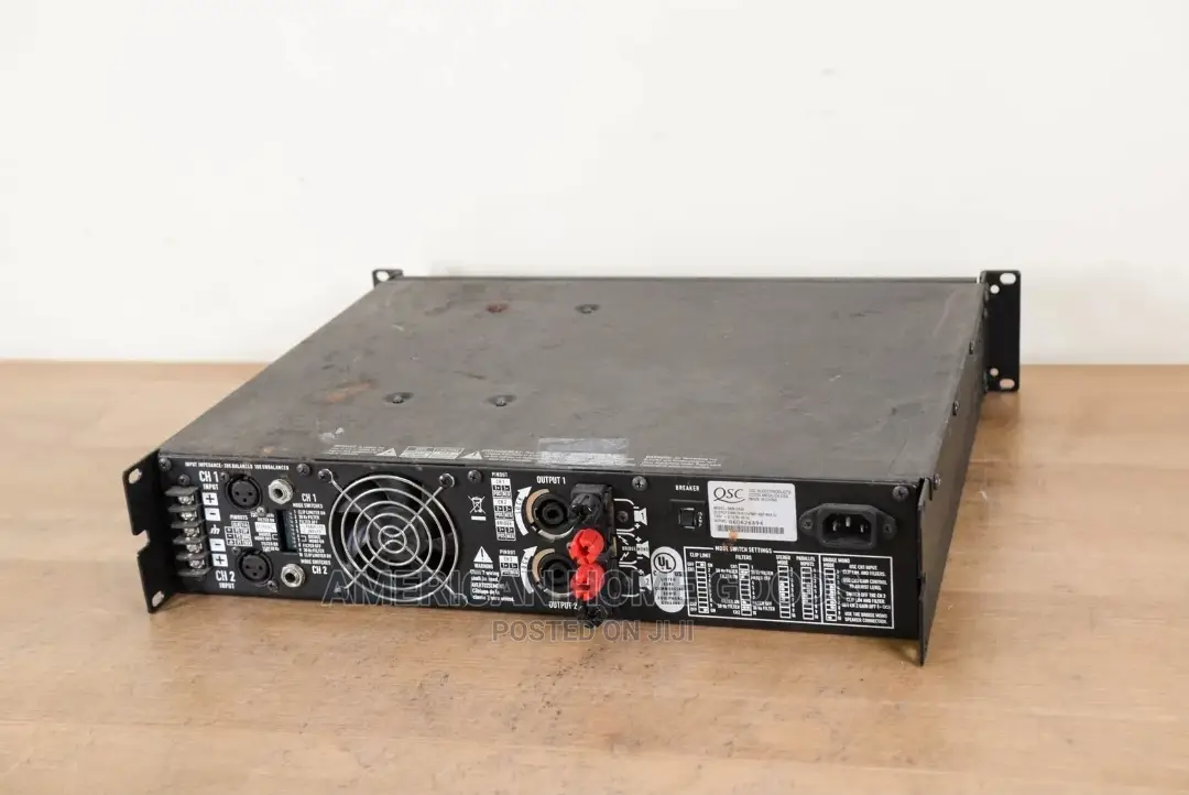 The QSC RMX 2450, 2400 Watts, Two-Channel Stereo Power Amplifiers.