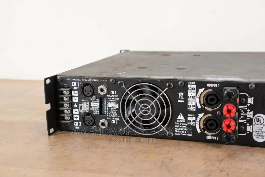 The QSC RMX 2450, 2400 Watts, Two-Channel Stereo Power Amplifiers.