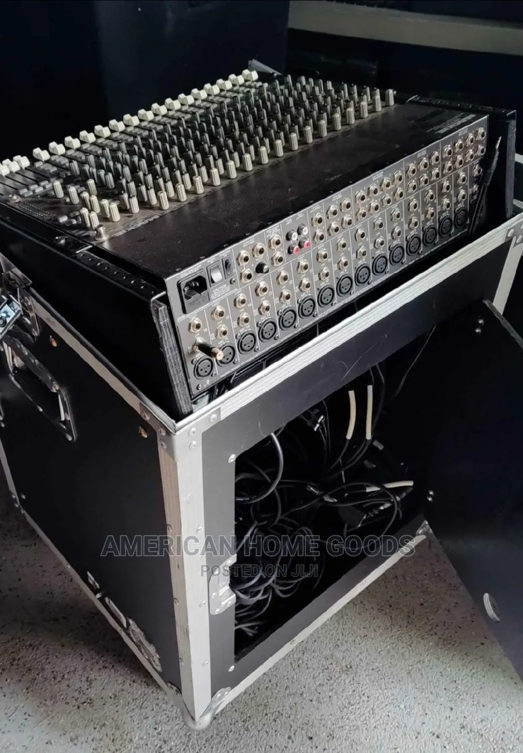 Road Case With 3 Amps, Dbx, EQ, Power Supply, and 24ch Mixer