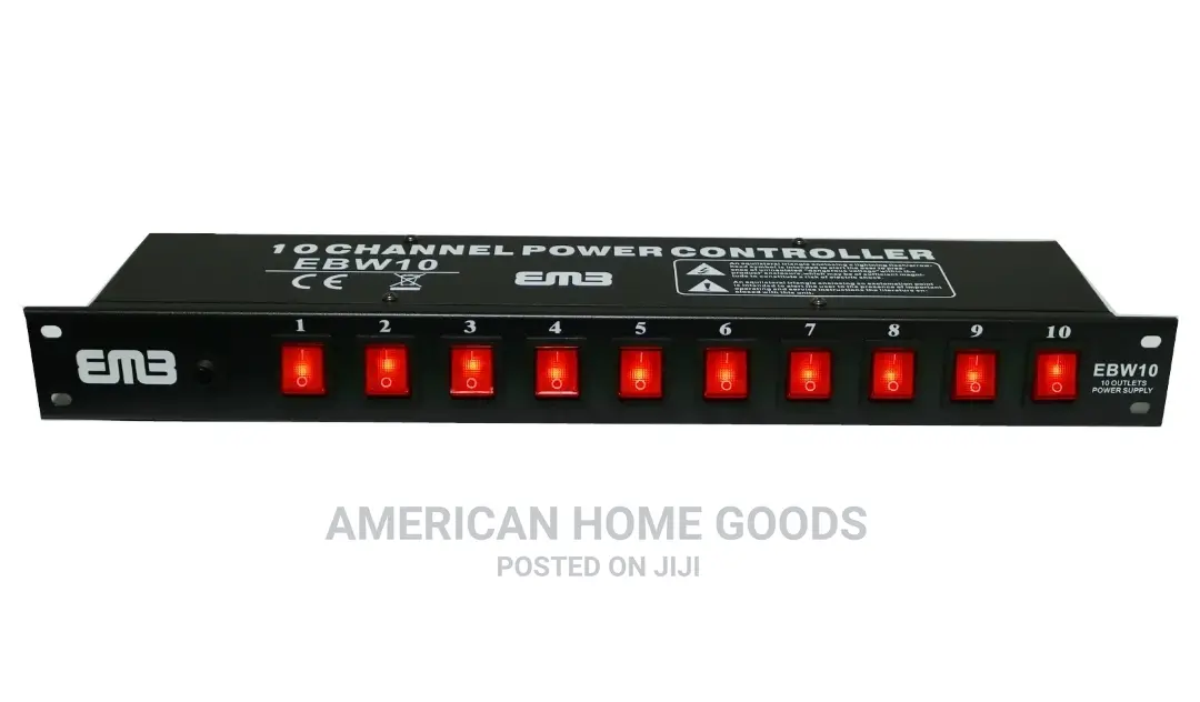 EMB EBW10 10 Outlets Rack Mount Power Supply/Surge Protector