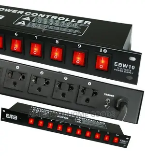 EMB EBW10 10 Outlets Rack Mount Power Supply/Surge Protector