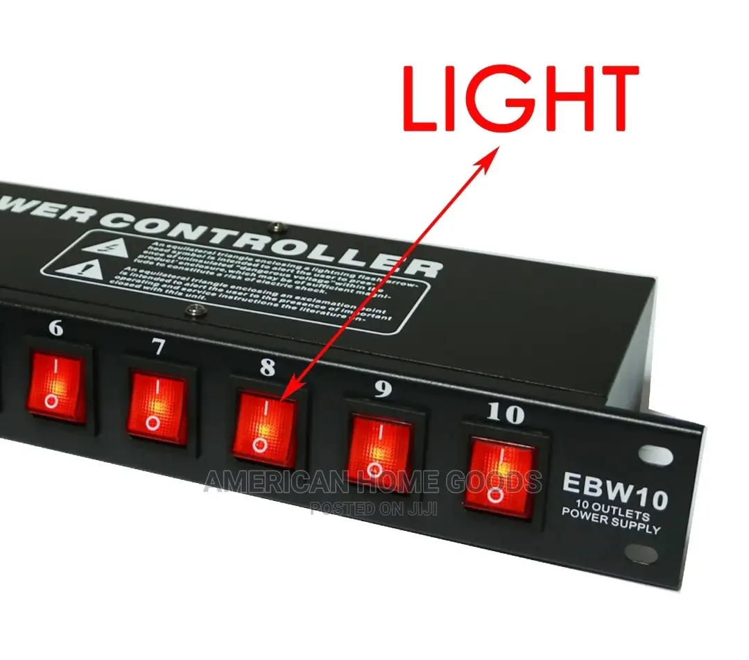EMB EBW10 10 Outlets Rack Mount Power Supply/Surge Protector