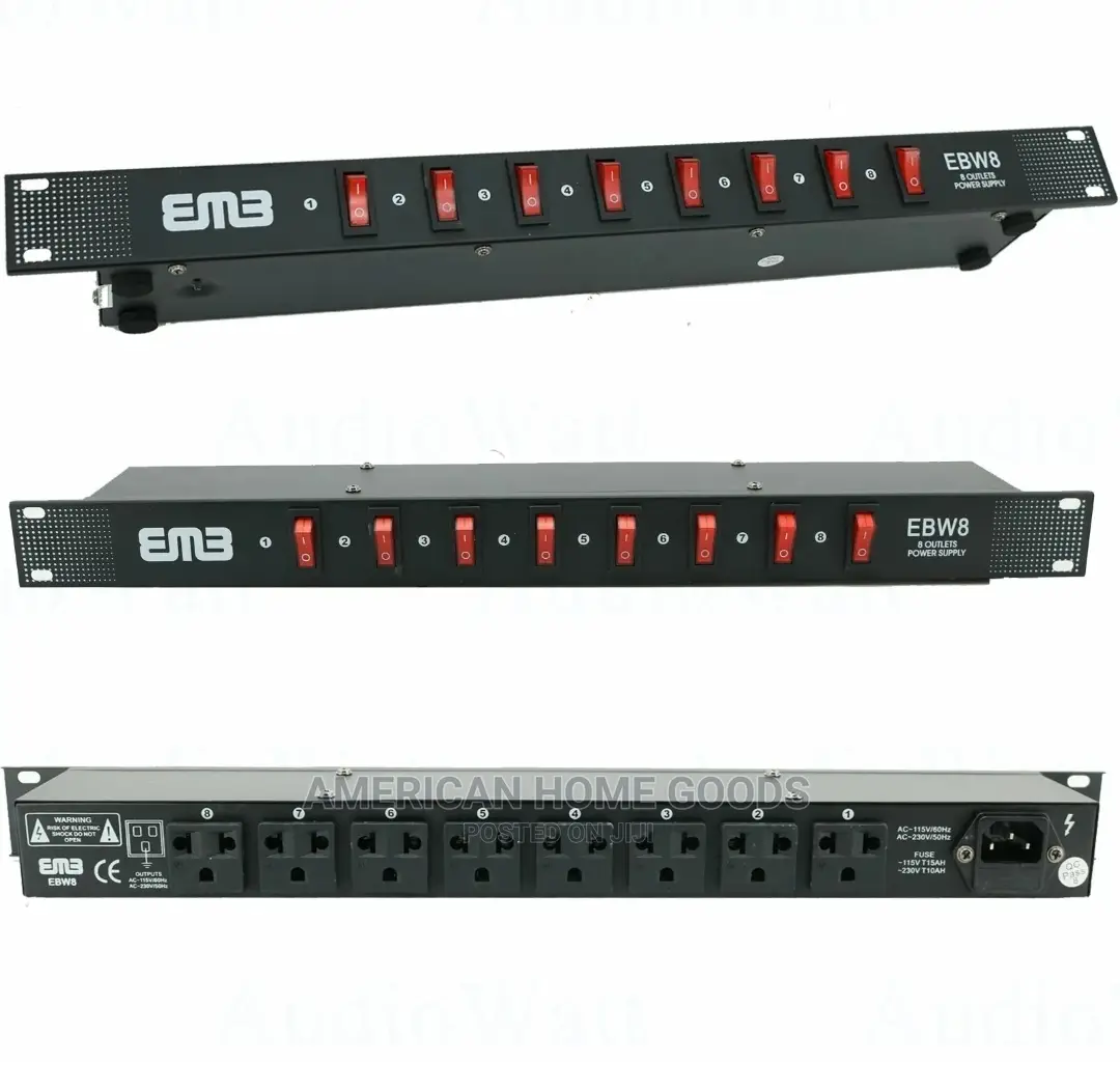 EMB EBW10 10 Outlets Rack Mount Power Supply/Surge Protector