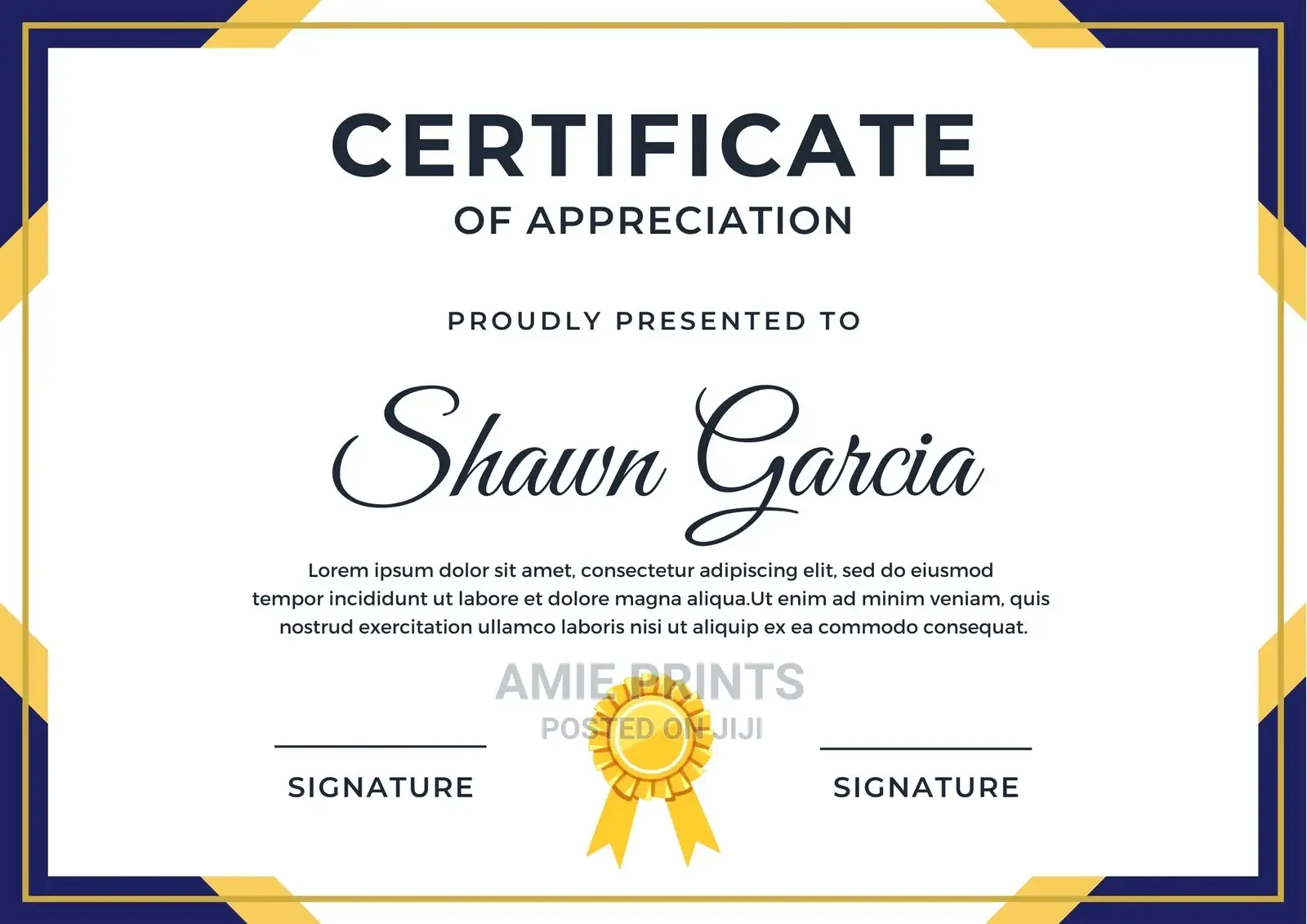 Certificates