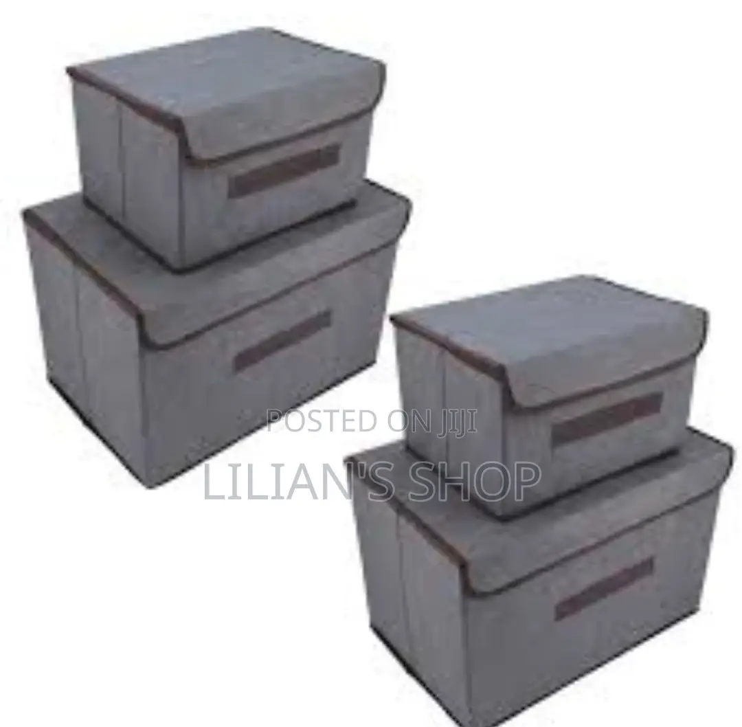 2pcs Fabric Foldable Storage Boxes