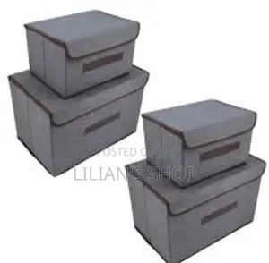 2pcs Fabric Foldable Storage Boxes