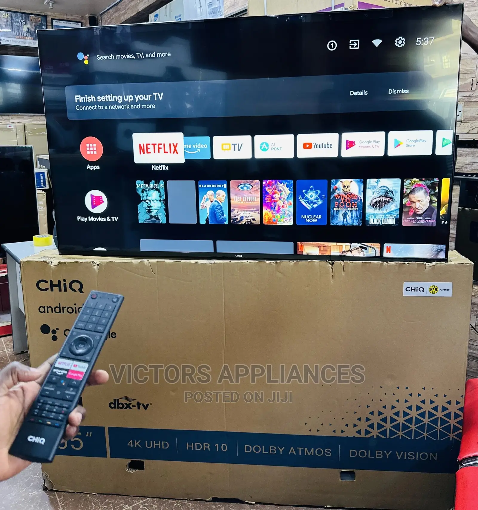 65” Chiq Android Uhd Smart Tv