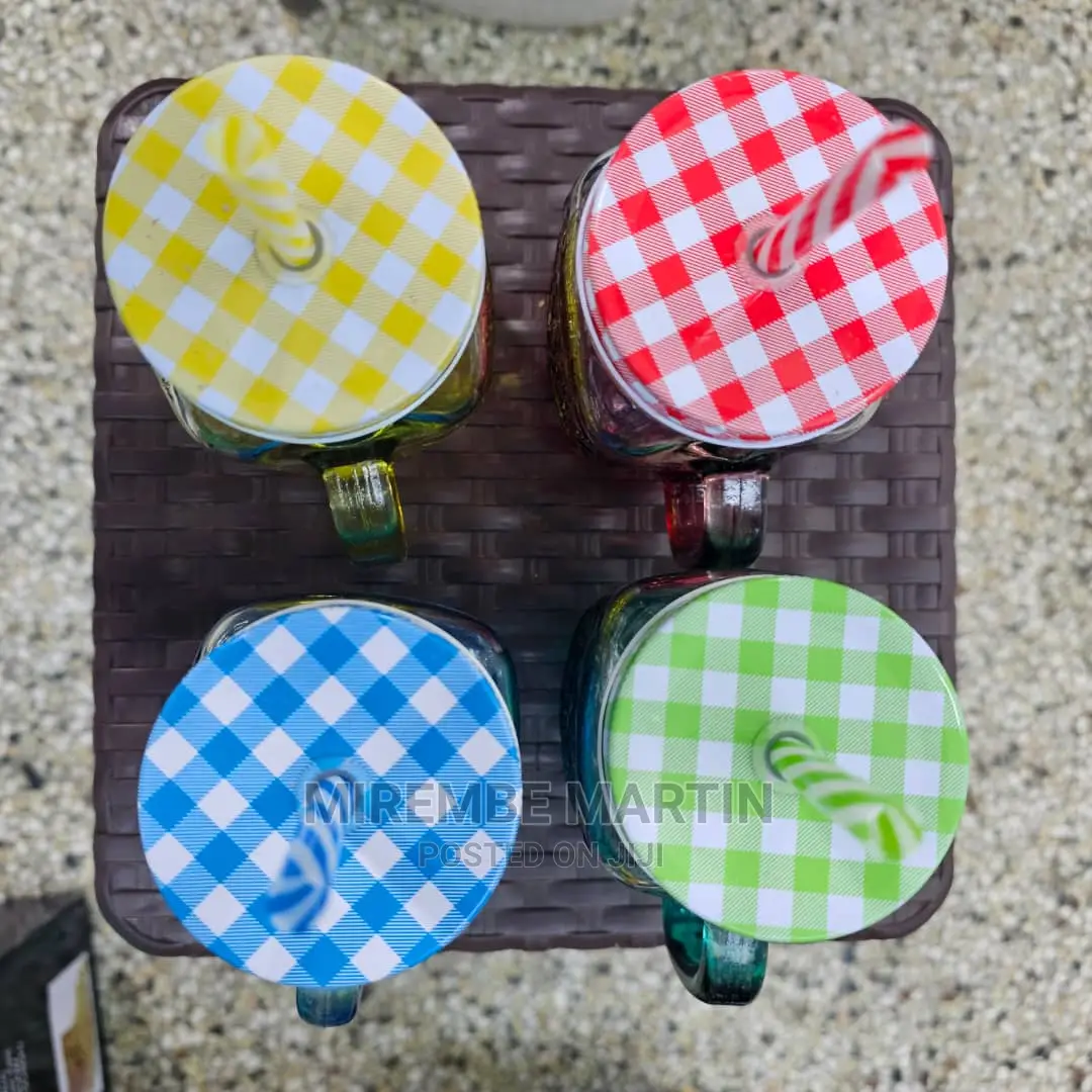 Glass Juice Mugs With Covers