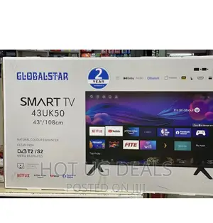 43inch Smart Andriod Framless Tv With Bluetooth, Free To Air