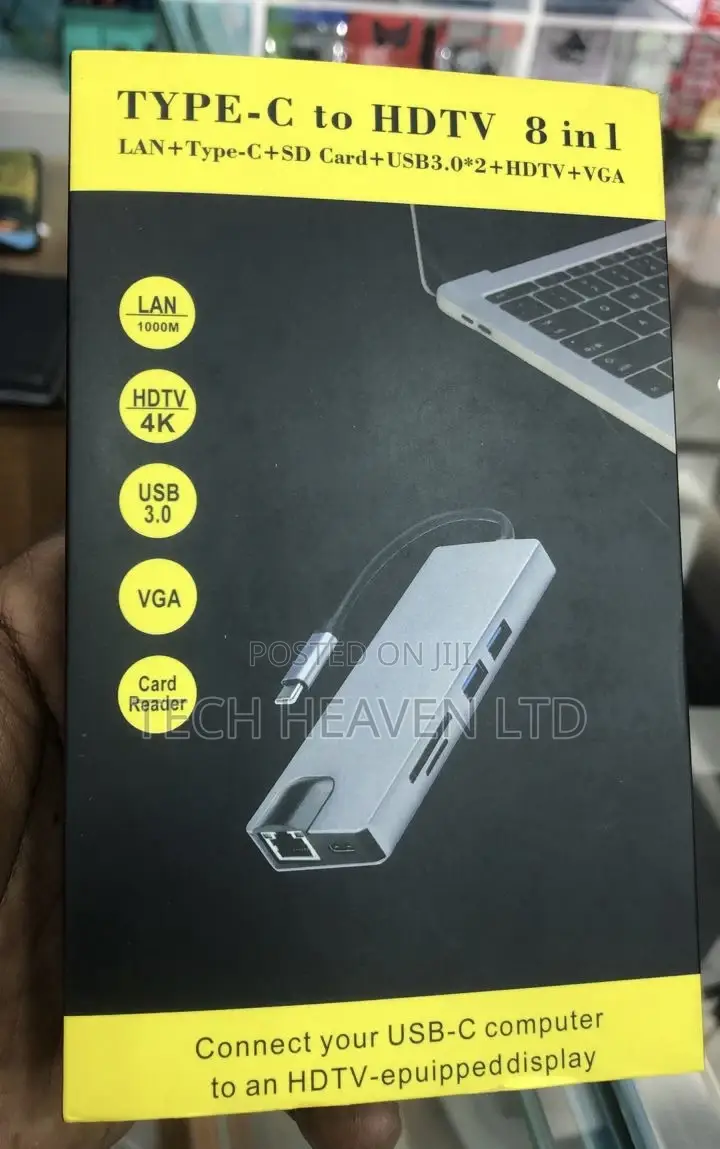 USB TYPE C to HDTV Hub / Dongle 8 in 1