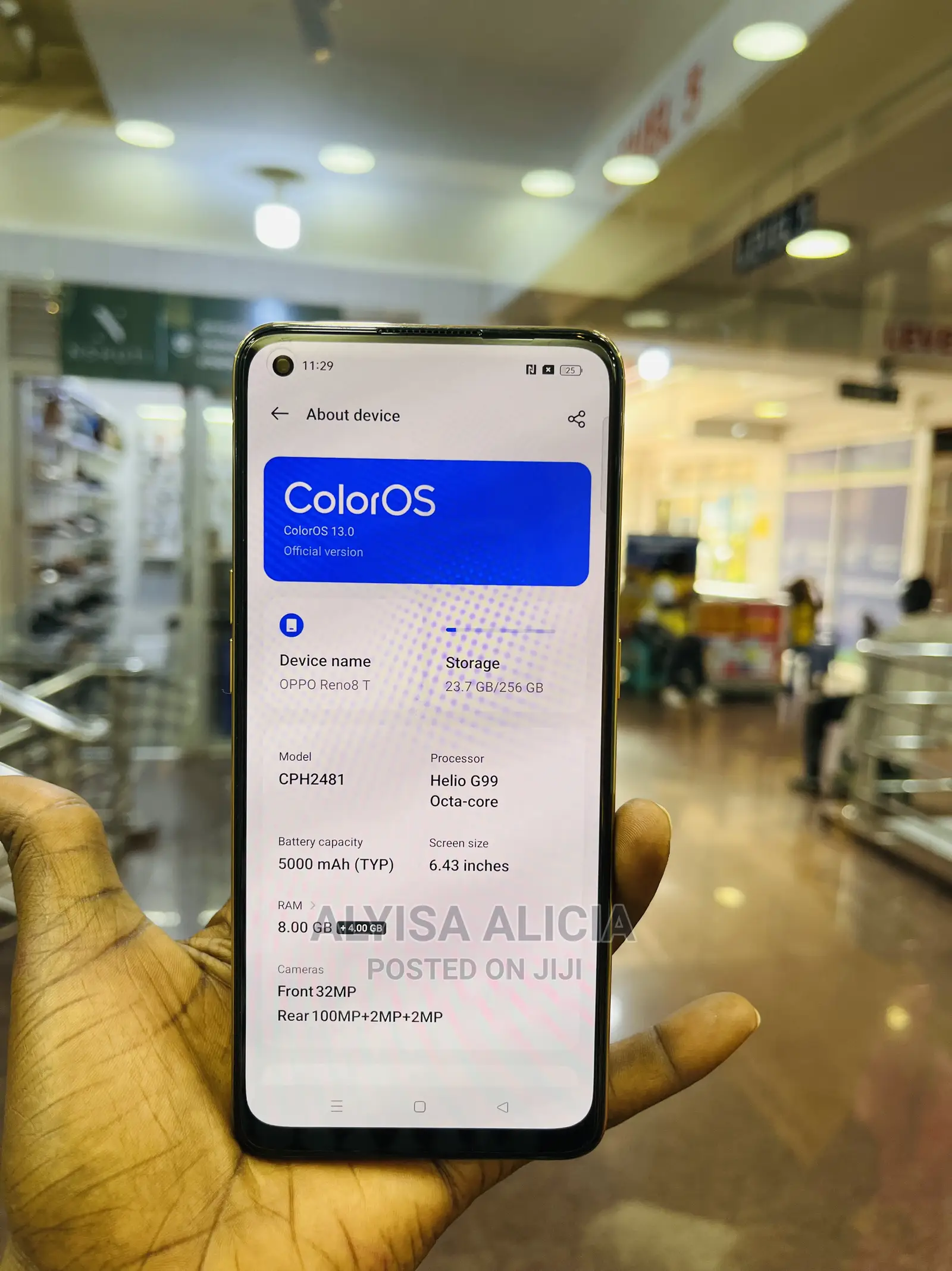 Oppo Reno 8T 256 GB Yellow