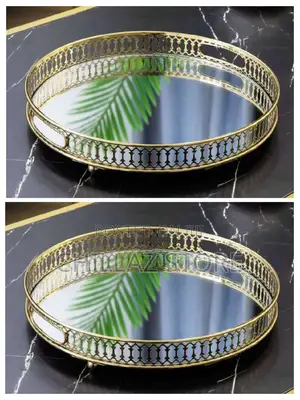 Golden Mirror Trays.