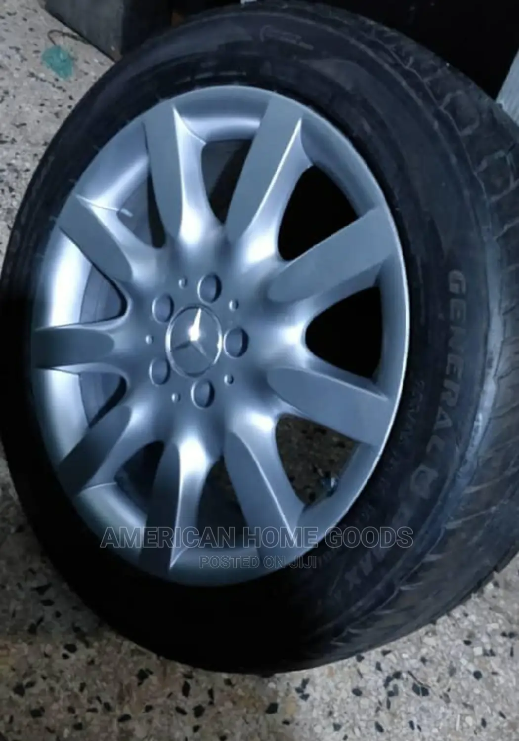 Set of 4 Matching Mercedes Benz Chrome Rims With Tires