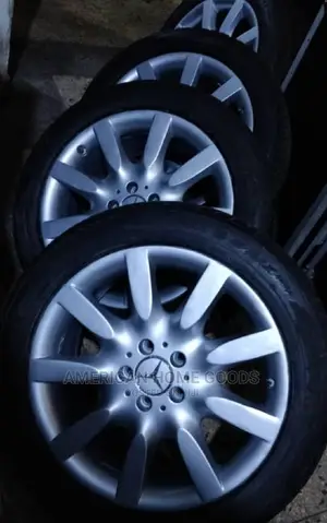 Set of 4 Matching Mercedes Benz Chrome Rims With Tires