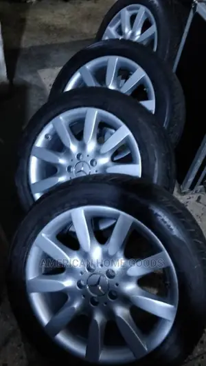 Set of 4 Matching Mercedes Benz Chrome Rims With Tires