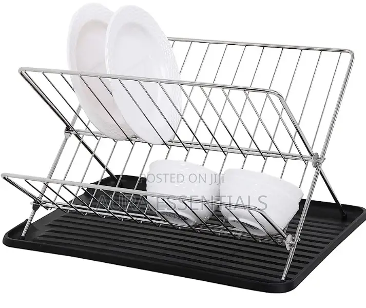 Foldable Dish Rack 2 Tier