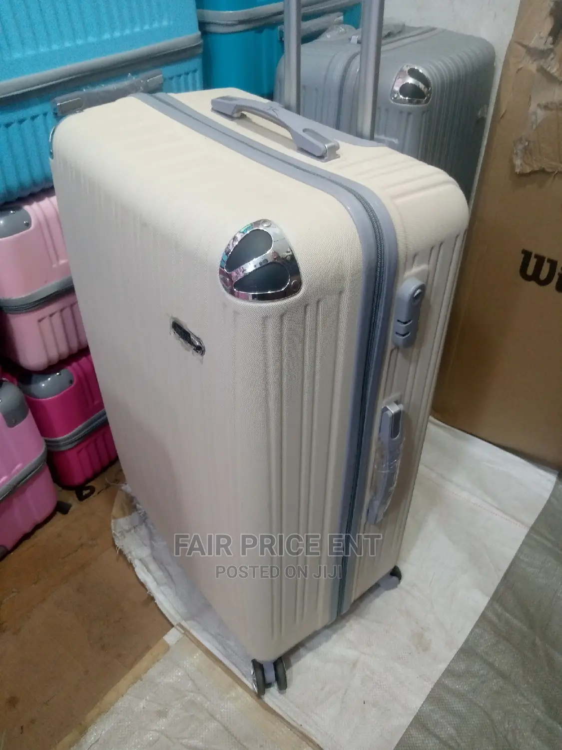 Vip Four Double Wheels Plastic Suitcases.Large.( Purple)