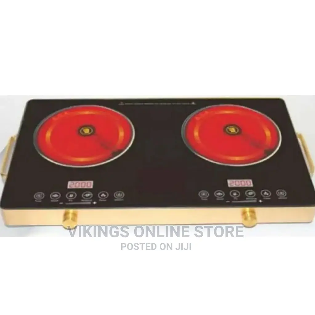 2 Burner Infrared Glass Ceramic Induction Cooker Hot Plate-