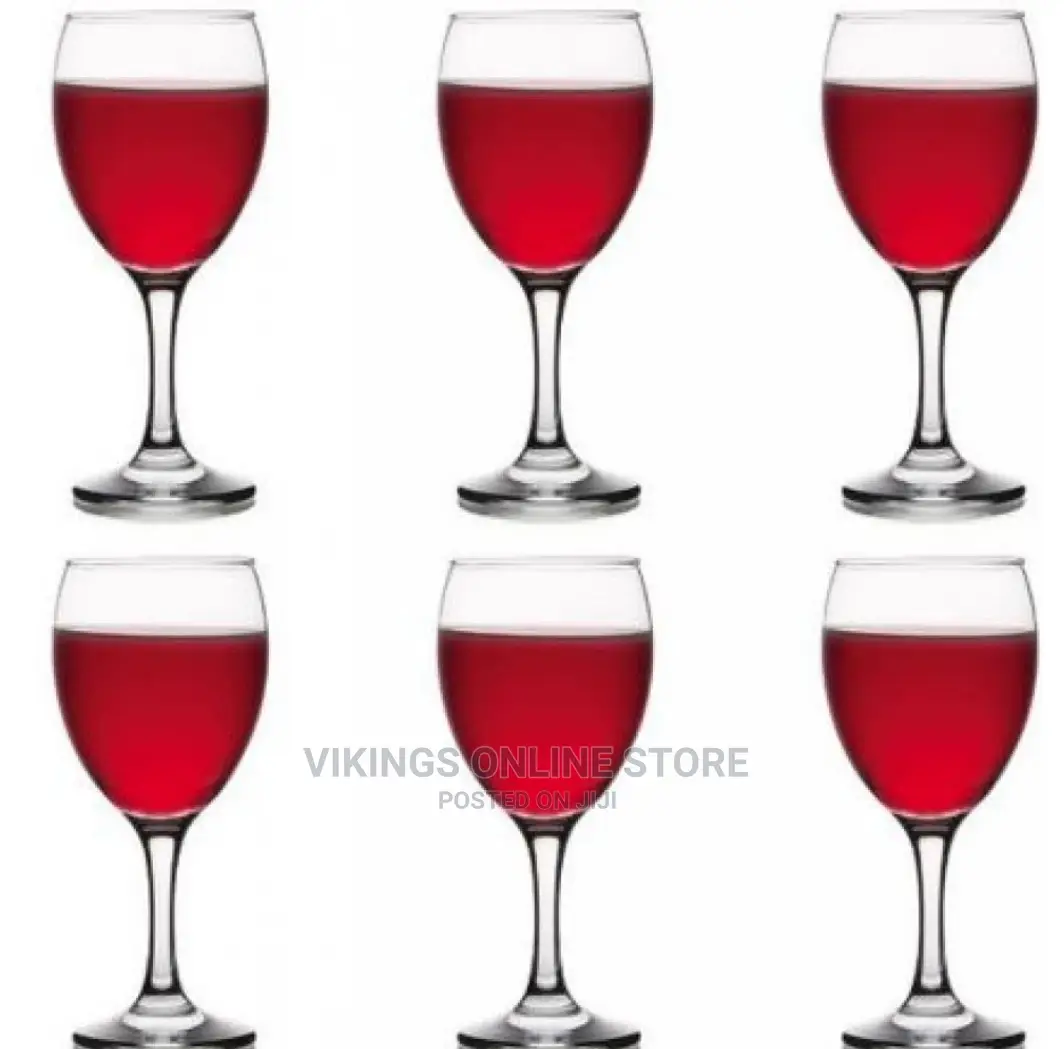 6 Pieces of 300ml Juice, Wine Glasses – Colorless