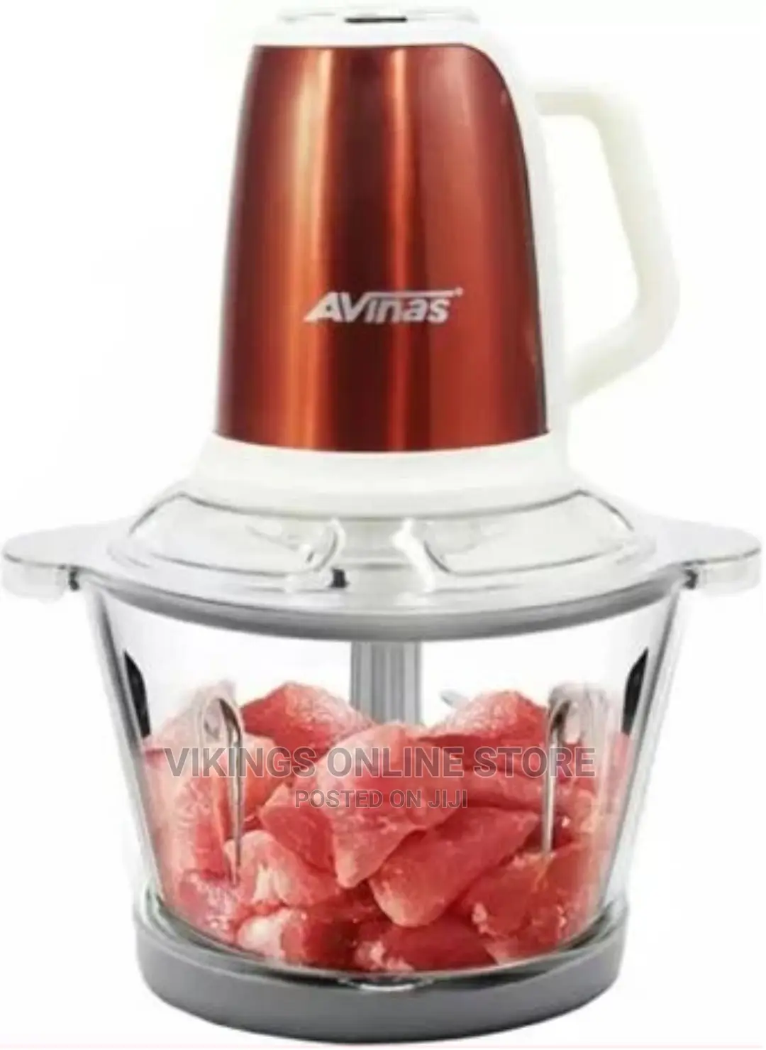 AVINAS 2L Glass Bowl Electric Meat Mincer Chopper Grinder